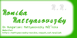 monika mattyasovszky business card